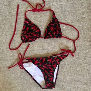 Italian Red pepper bikini
